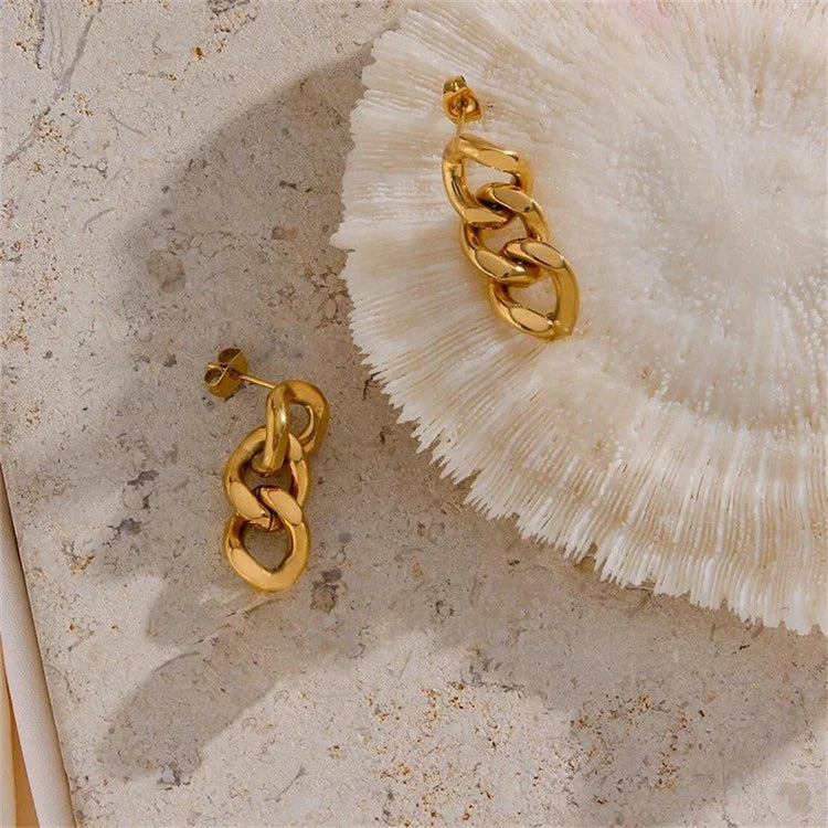 [Royal Vicky]Giselle Gold Chain Earring