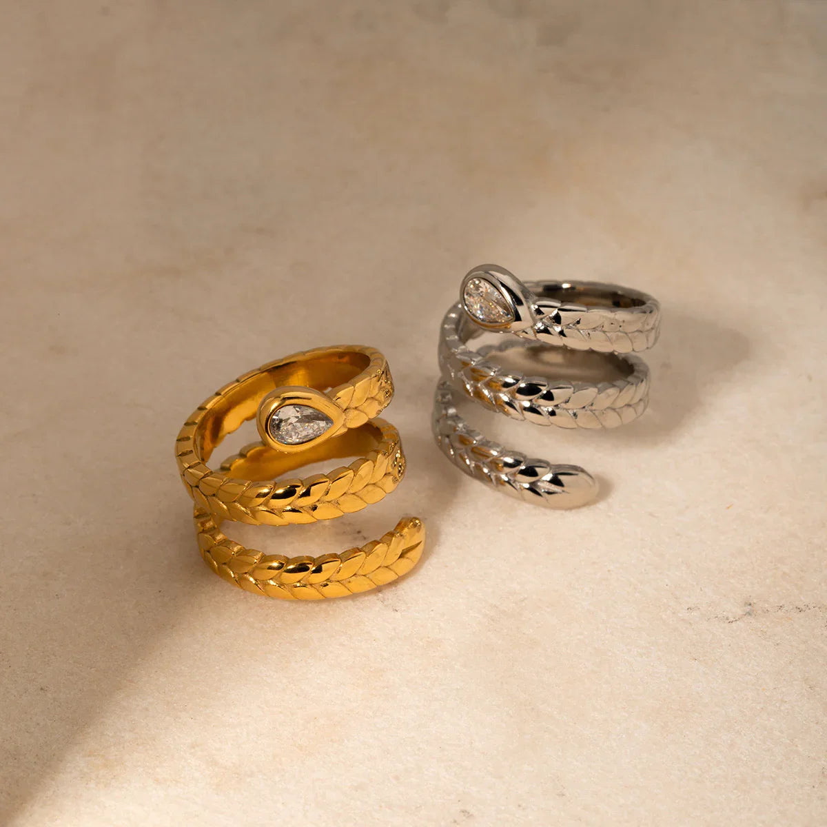 [Royal Vicky]Davina Gold Serpent Ring