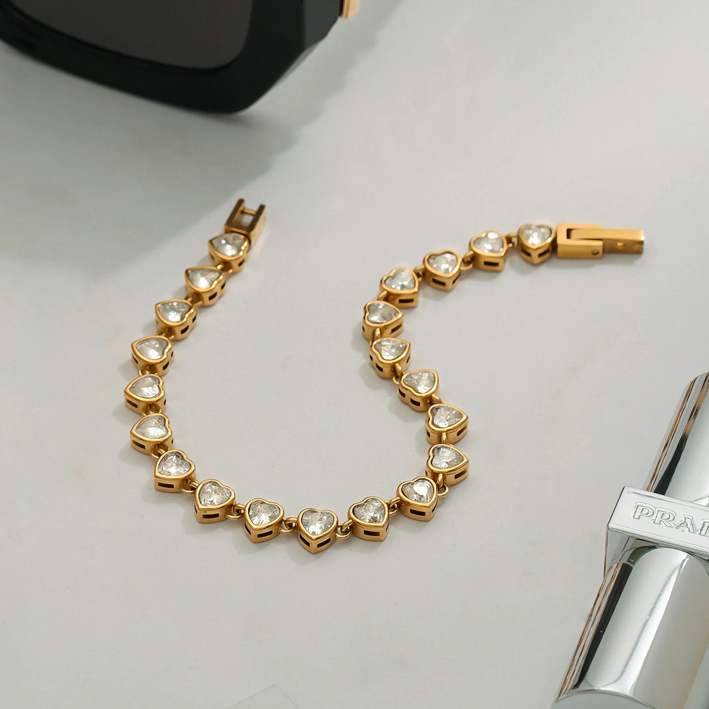 [Royal Vicky]Romani Heart Shaped Tennis Bracelet