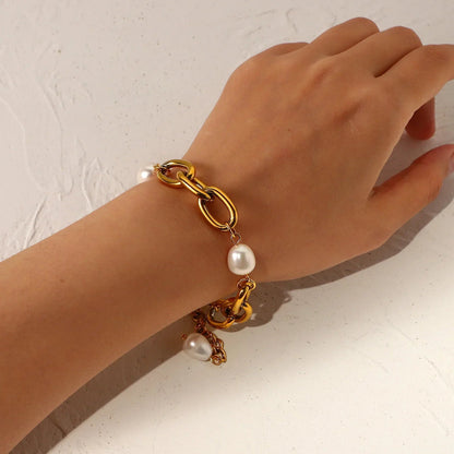 [Royal Vicky]Ysabel Chunky Freshwater Pearl Bracelet