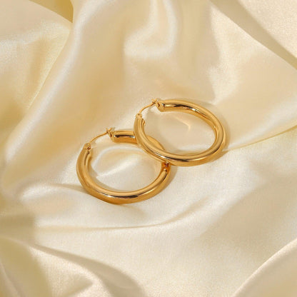 [Royal Vicky]Wide Hoop Earrings