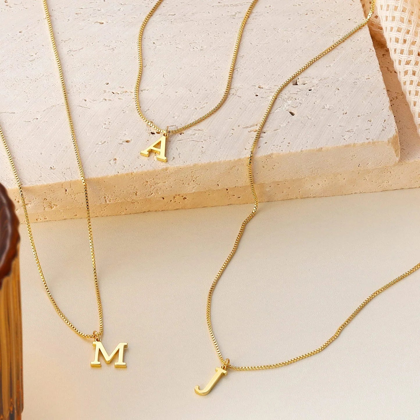 [Royal Vicky]Therese Letter Initial Gold Necklace