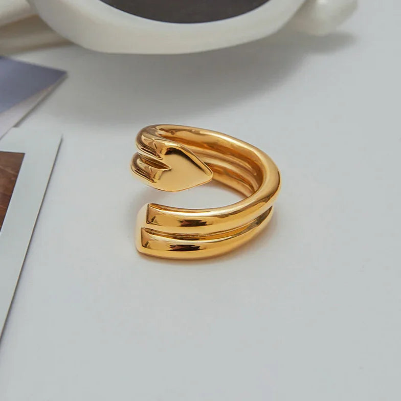 [Royal Vicky]Tara Heart Twist Gold Ring