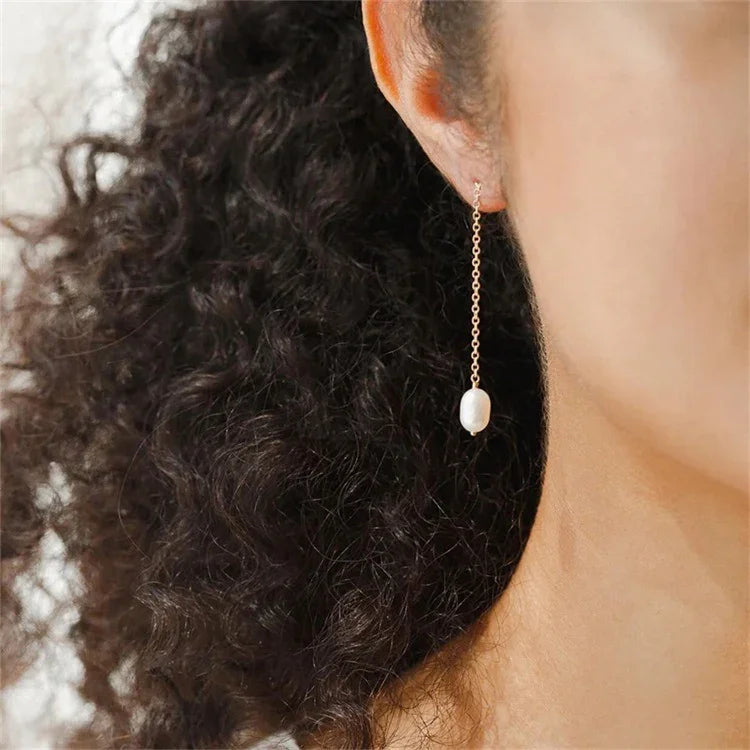 [Royal Vicky]Tessa Pearl Tassel Earrings