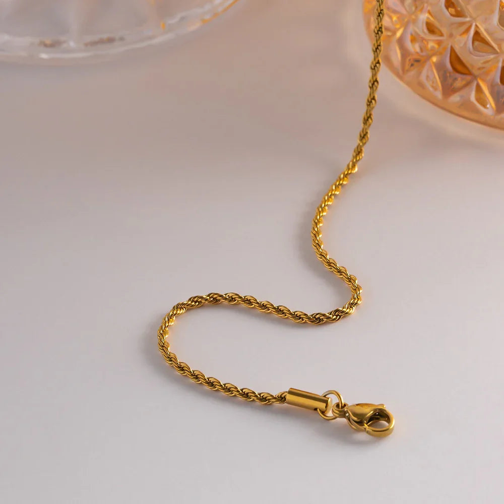 [Royal Vicky]Calle Rope Chain Gold Necklace