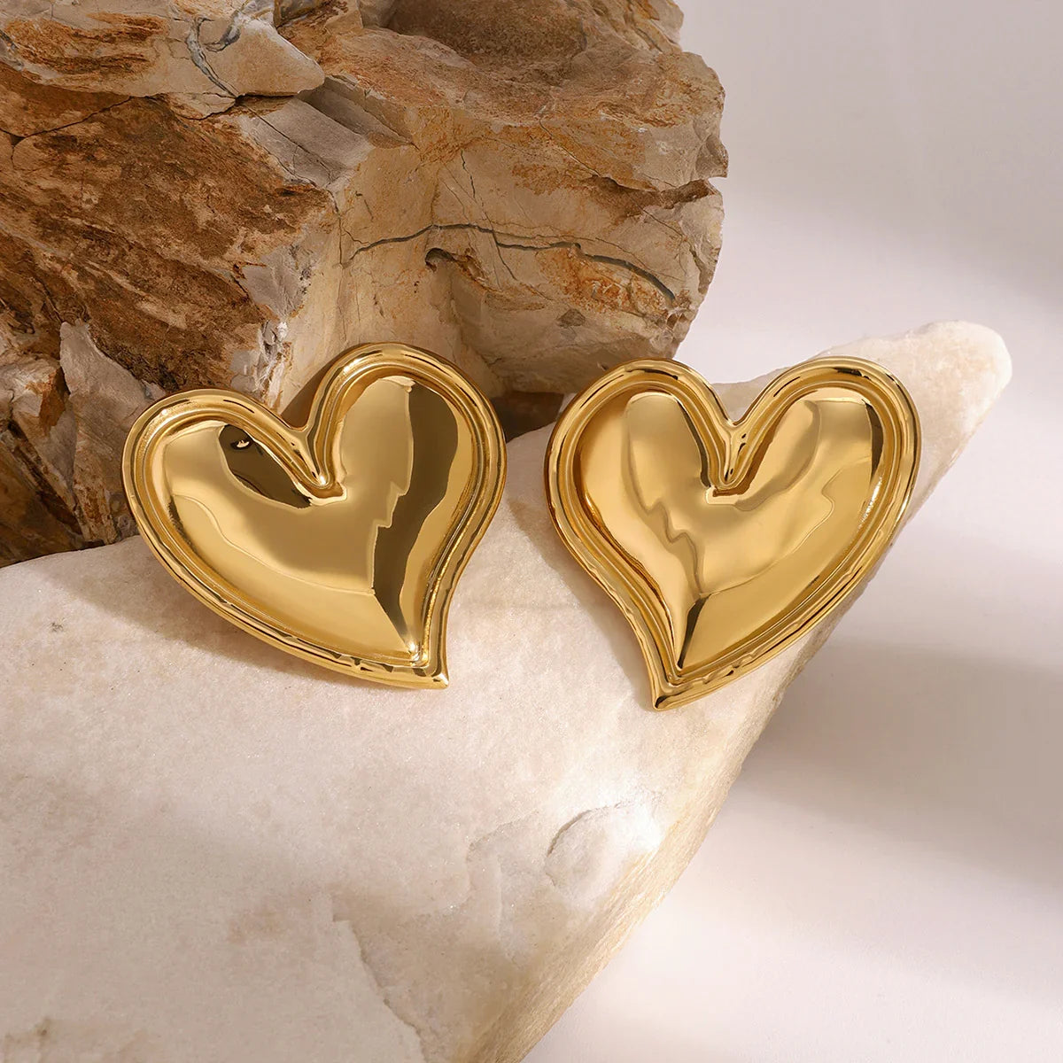 [Royal Vicky]Liora Gold Heart Earrings