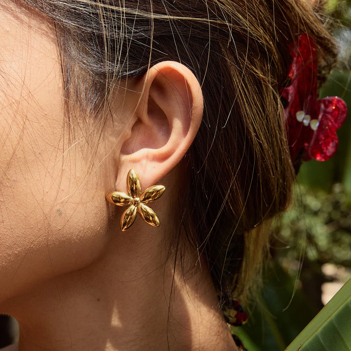[Royal Vicky]Monica Floral Gold Earrings