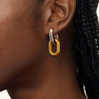 [Royal Vicky]Taylor Two Tone Double Hoops