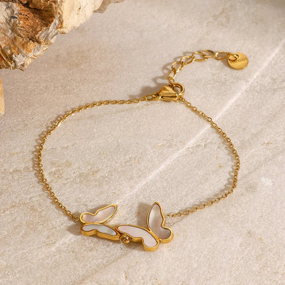 [Royal Vicky]Blaire Butterfly Pearl Bracelet