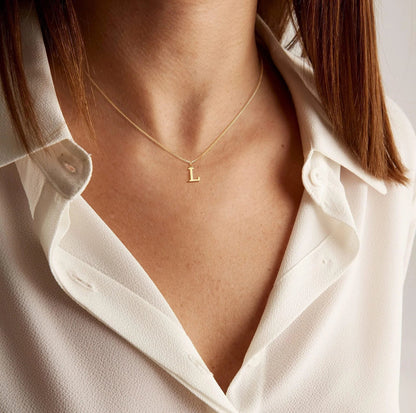 [Royal Vicky]Therese Letter Initial Gold Necklace