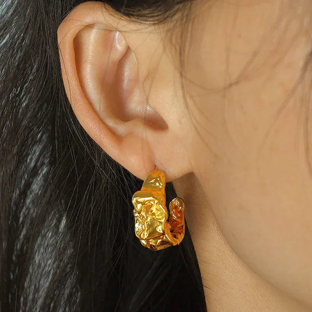 [Royal Vicky]Ashley Gold Earrings
