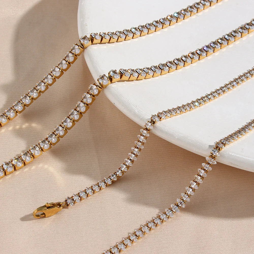 [Royal Vicky]Wisteria Diamond Tennis Necklace