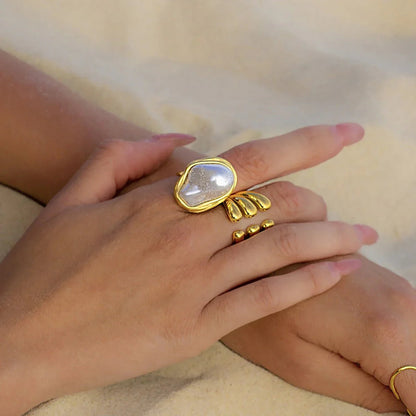[Royal Vicky]Charis Gold Pearl Ring
