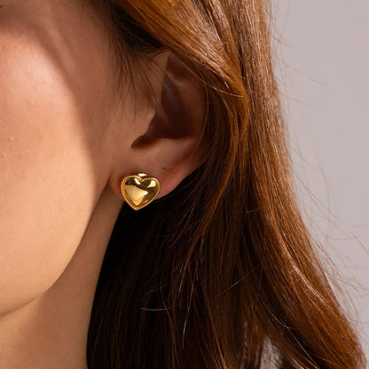 [Royal Vicky]Ruth Heart Gold Earrings