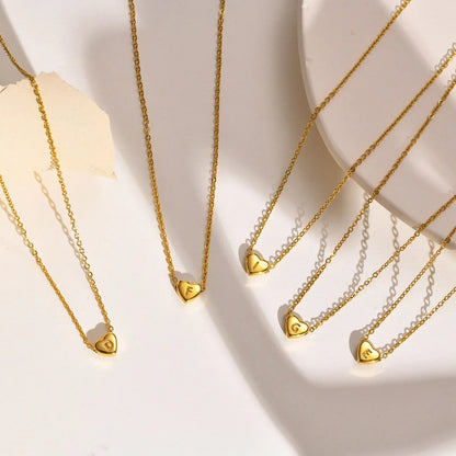 [Royal Vicky]Heart Initial Gold Necklace