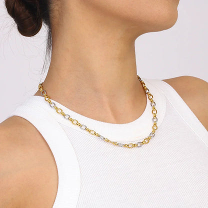 [Royal Vicky]Addison Two Tone Gold Necklace