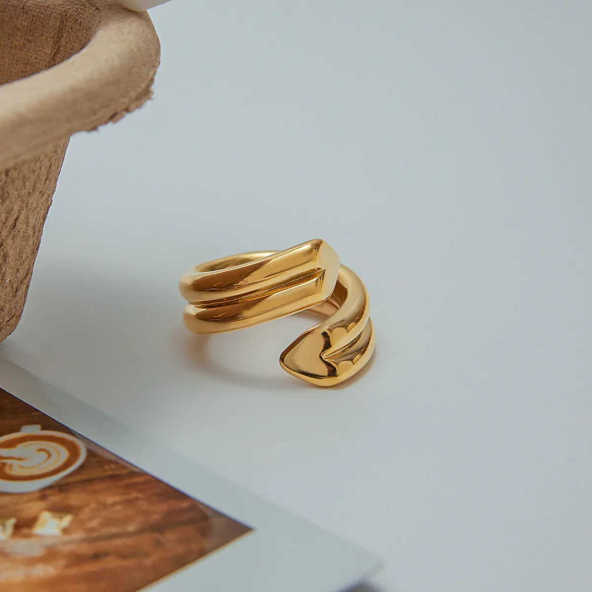 [Royal Vicky]Tara Heart Twist Gold Ring