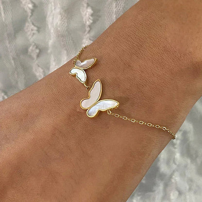 [Royal Vicky]Blaire Butterfly Pearl Bracelet