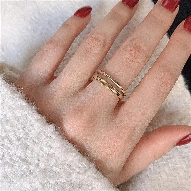 [Royal Vicky]Olivia Layered Gold Ring
