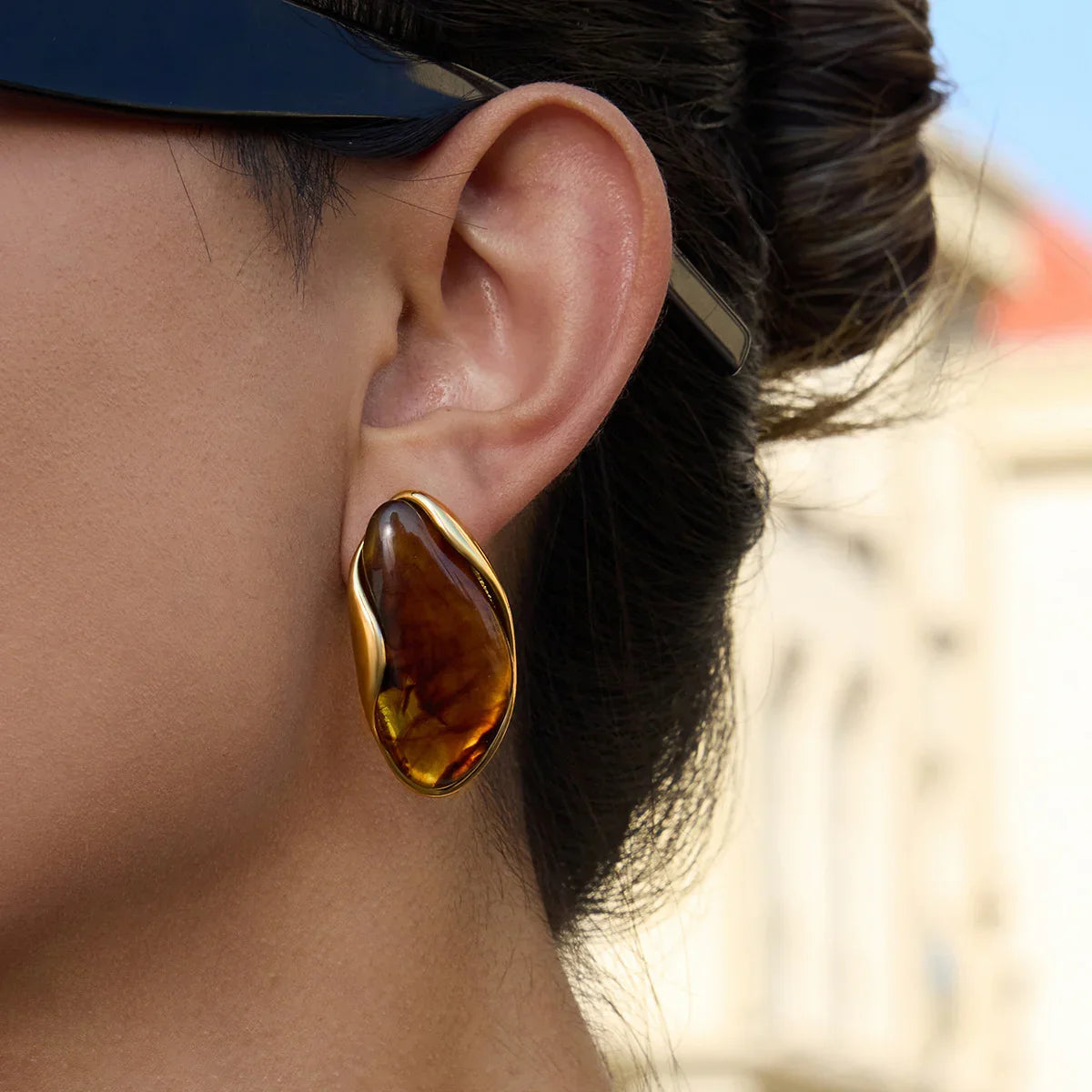 [Royal Vicky]Amelise Polished Gemstone Earrings