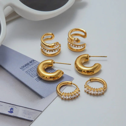 [Royal Vicky]Orielle Staple Gold Earrings Bundle