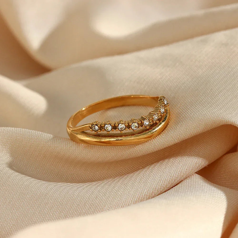 [Royal Vicky]Adeline Diamond Simulant Gold Ring