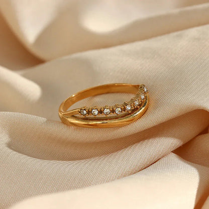 [Royal Vicky]Adeline Diamond Simulant Gold Ring