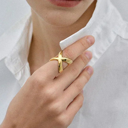 [Royal Vicky]Carolyn Gold Cross Ring