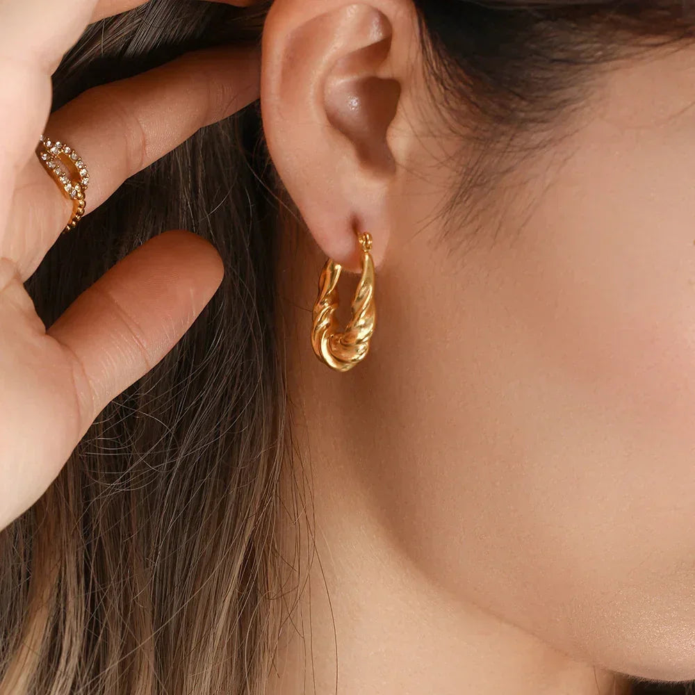 [Royal Vicky]Adaline Twist Hoop Earrings
