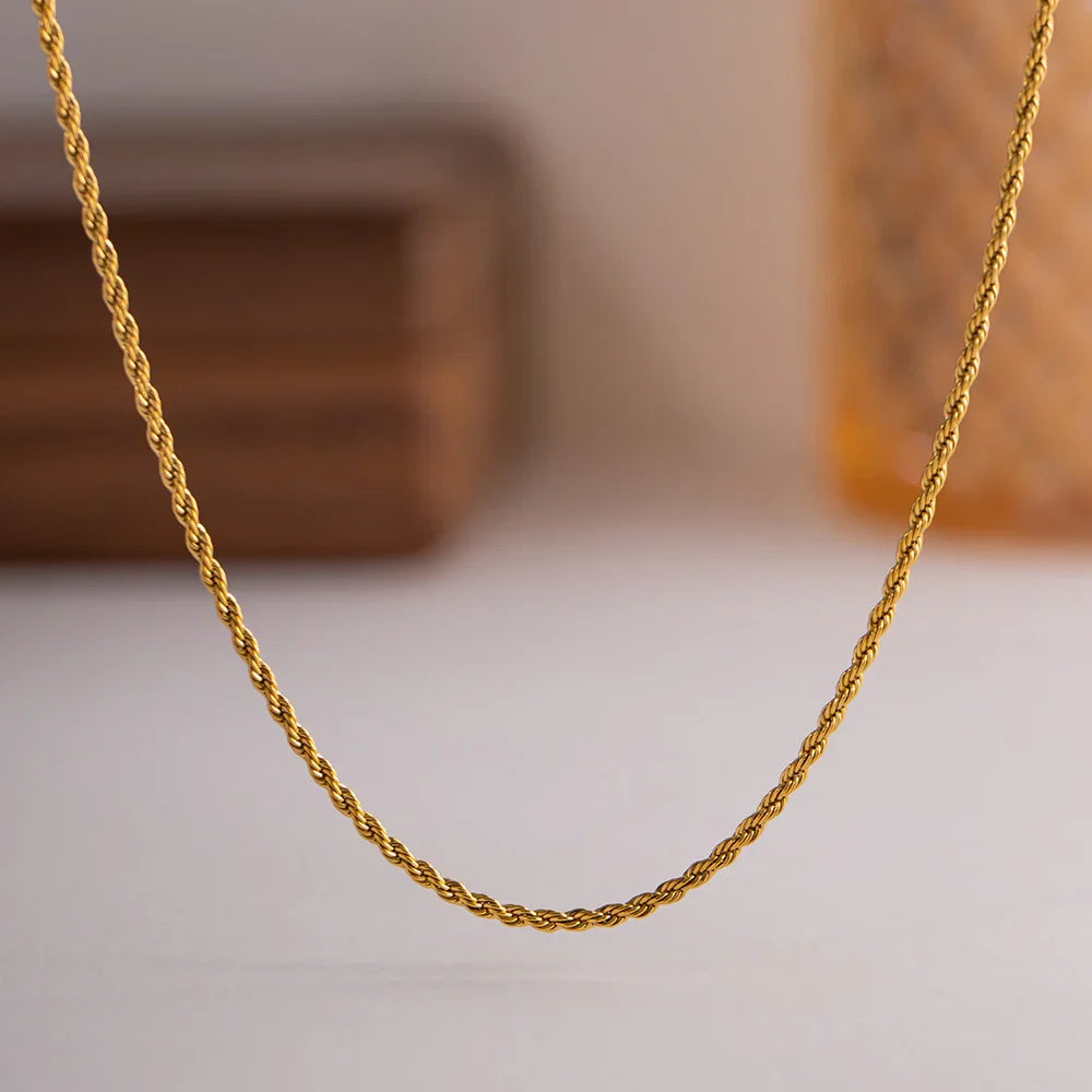 [Royal Vicky]Calle Rope Chain Gold Necklace