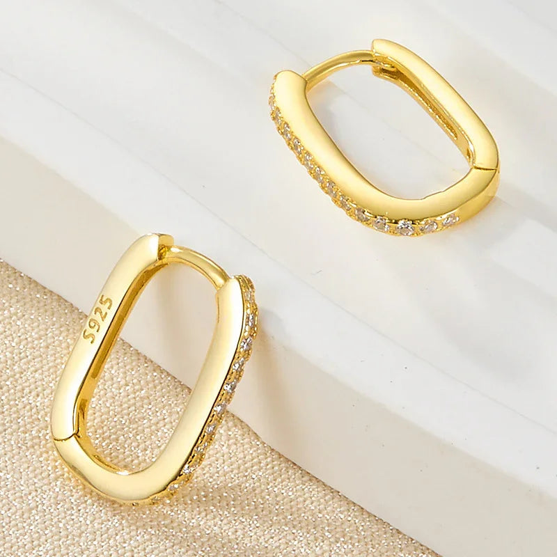 [Royal Vicky]Melissa Oval Hoop Earrings