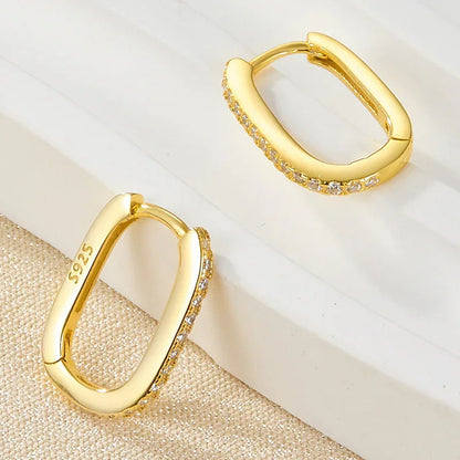 [Royal Vicky]Melissa Oval Hoop Earrings
