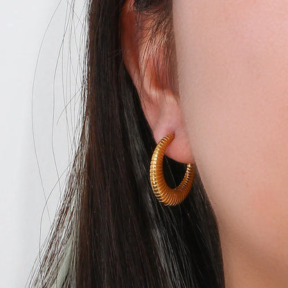 [Royal Vicky]Bailey Hoop Earrings