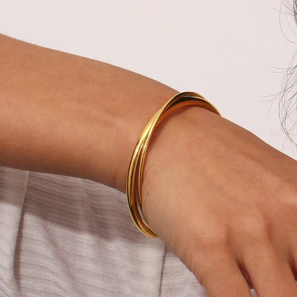 [Royal Vicky]Rianne Layered Gold Bangle