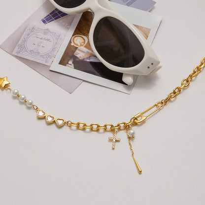 [Royal Vicky]Zeraphine Diamond Pearl Gold Necklace