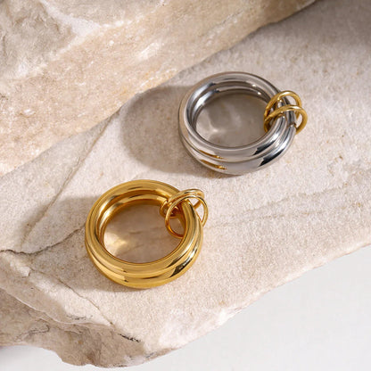 [Royal Vicky]Dune Stacked Gold Ring