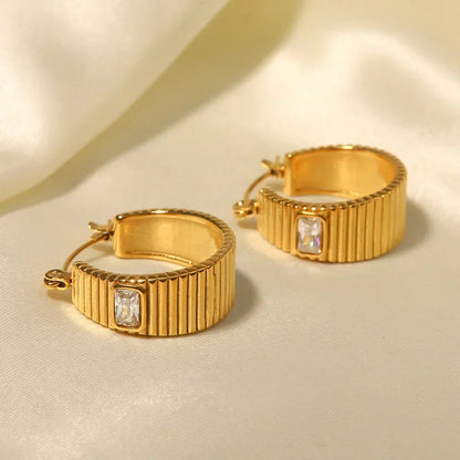 [Royal Vicky]Carole Gold Hoop Earrings