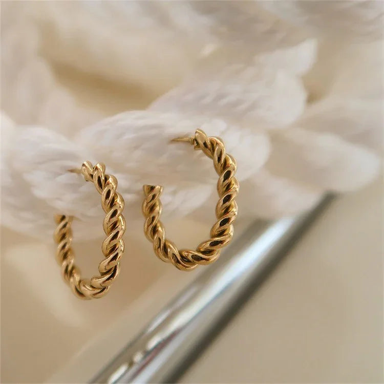 [Royal Vicky]Gigi Twist Gold Earrings