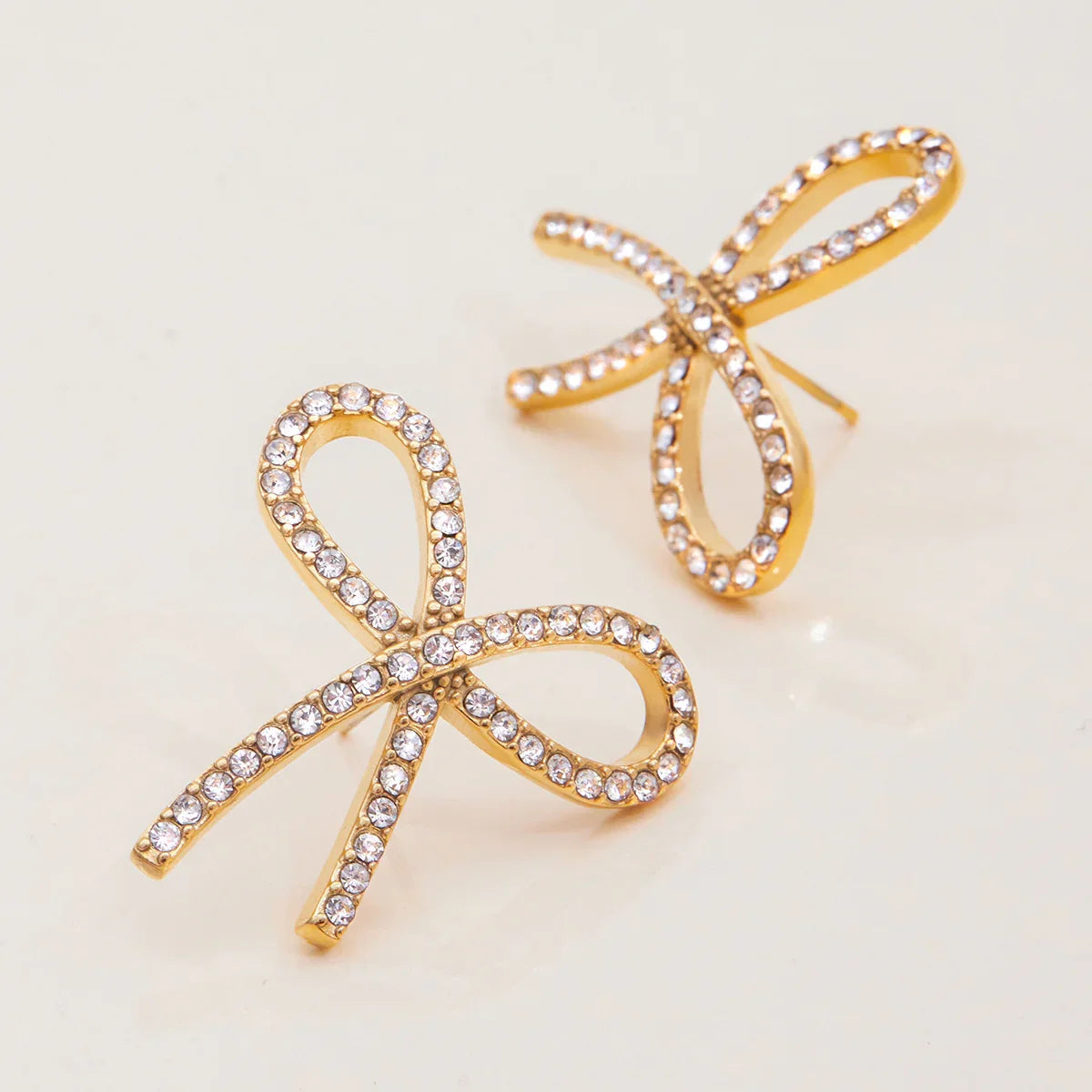 [Royal Vicky]Dannah Diamond Bow Tie Earrings