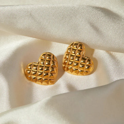 [Royal Vicky]Irina Gold Heart Earrings