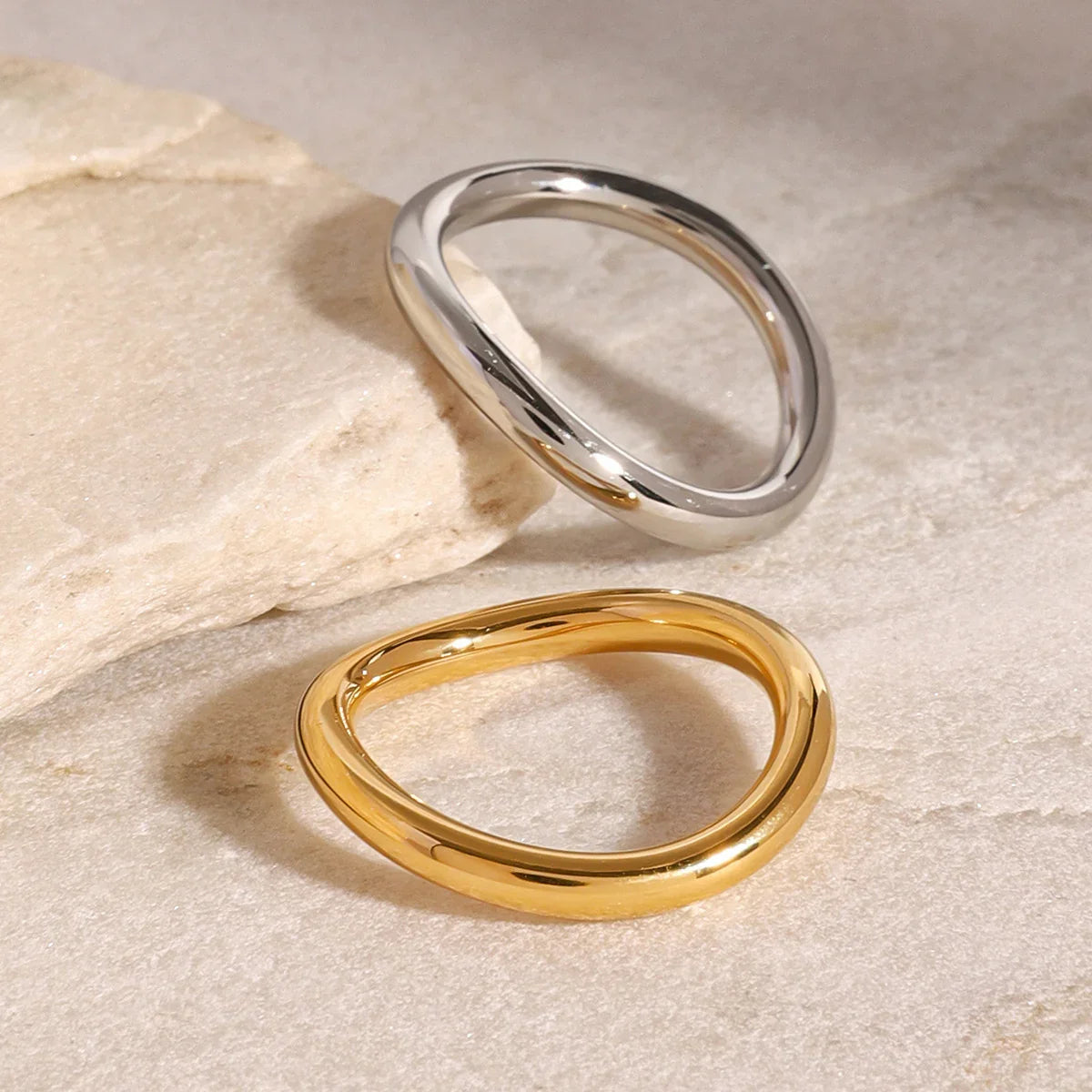 [Royal Vicky]Miley Gold & Silver Layered Rings