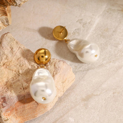 [Royal Vicky]Ariana Chunky Pearl Drop Earrings