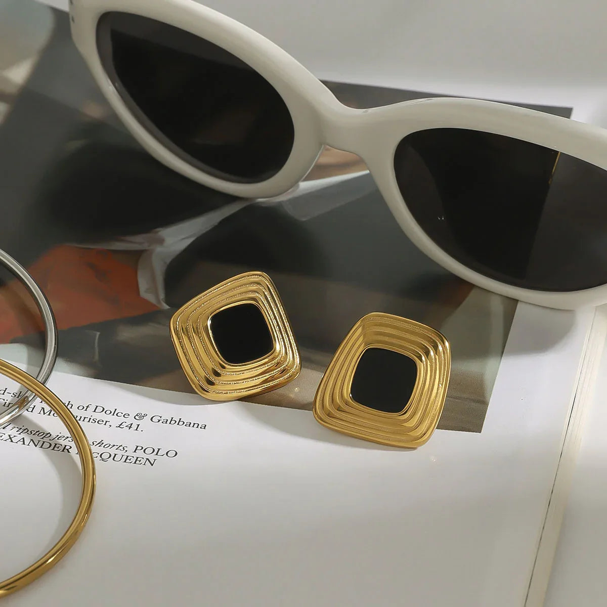 [Royal Vicky]Sylvie Geometric Gold Earrings