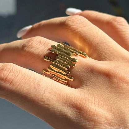 [Royal Vicky]Zoella Abstract Gold Ring