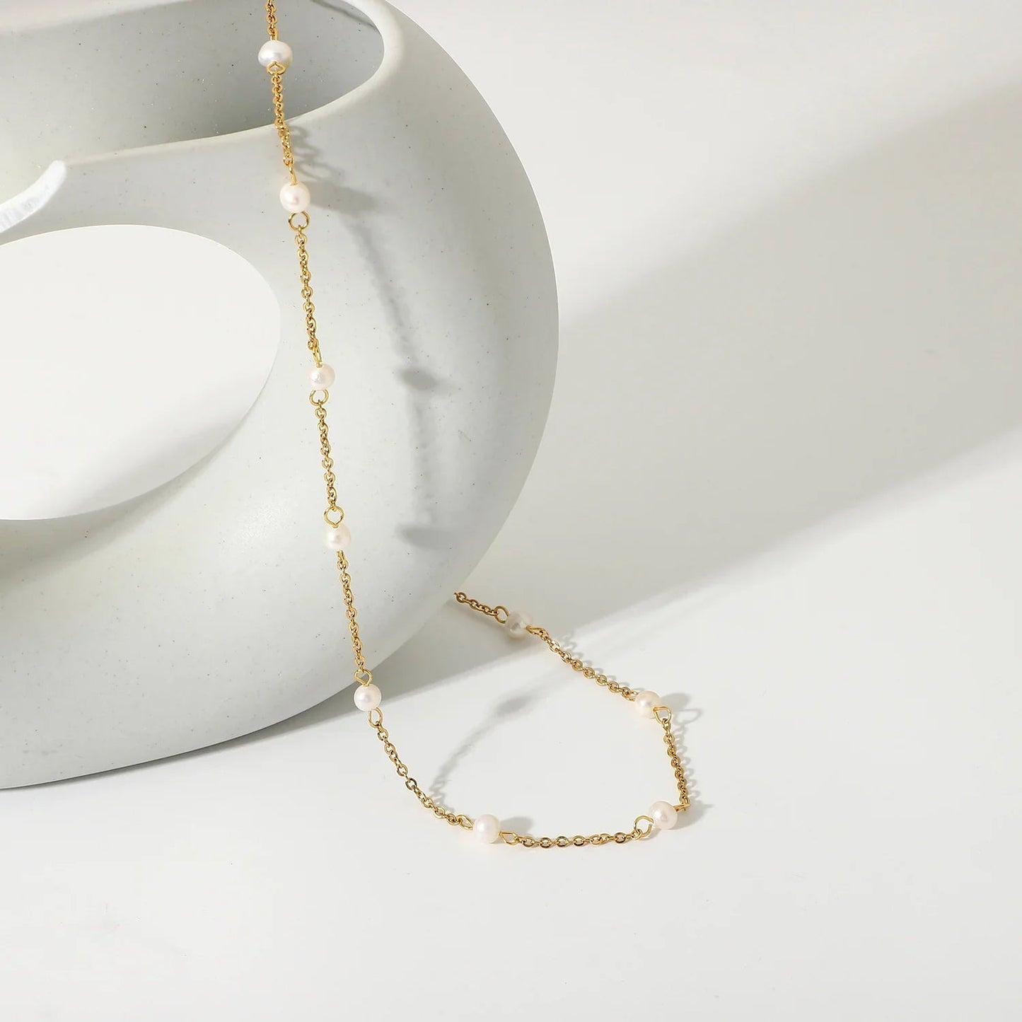 [Royal Vicky]Nora Gold Pearl Necklace