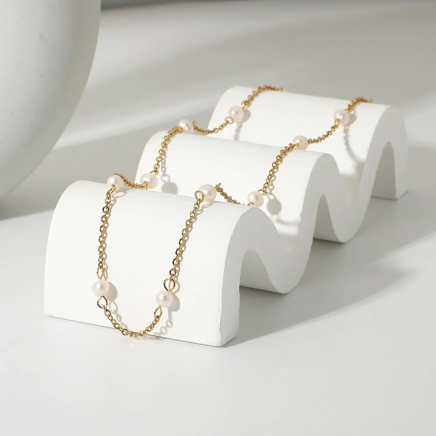 [Royal Vicky]Nora Gold Pearl Necklace
