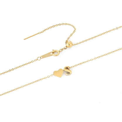[Royal Vicky]Ria Initial Letter Gold Necklace