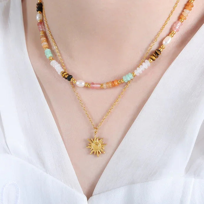 [Royal Vicky]Eliora Gold Sun Necklace