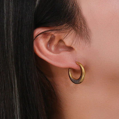 [Royal Vicky]Bailey Hoop Earrings