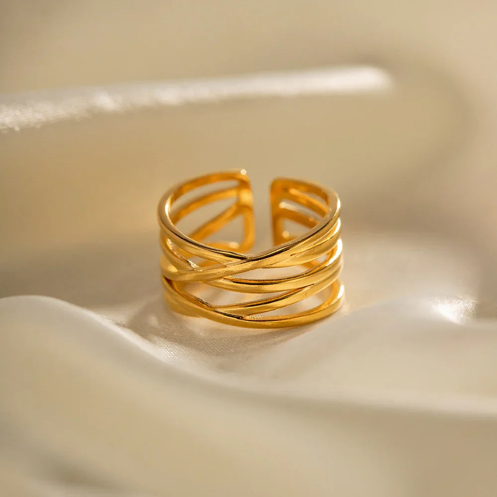 [Royal Vicky]River Gold Ring